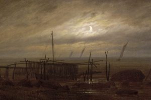 K&uuml;stenlandschaft im Mondschein, 1818 &Ouml;l auf Leinwand, 22 x 30,7 cm, Paris, Mus&eacute;e du Louvre, Department of Paintings &copy; bpk RMN &ndash; Grand Palais Mus&eacute;e du Louvre.