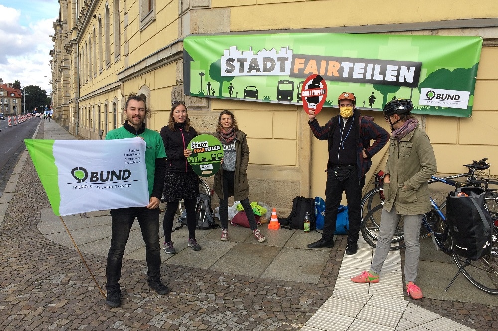 Der BUND Leipzig beim Klimastreik am 25. September. Foto: L-IZ.de