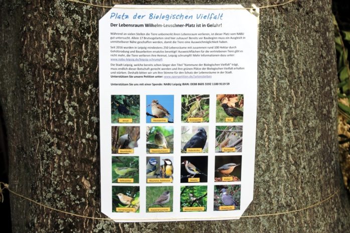 Der Leuschnerplatz und seine mindestens 16 Vogelarten. Foto: L-IZ.de