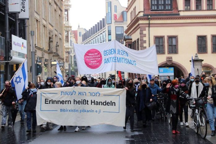 Die Demonstration "Erinnen heißt handeln" in der Leipziger Innenstadt. Foto: L-IZ.de