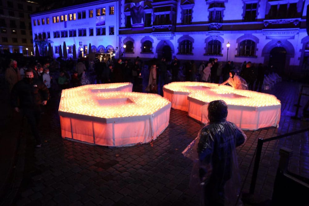 Wegen der Pandemie fand das Lichtfest vor einem Jahr nur in abgespeckter Form statt - ohne Massenauflauf. Foto: LZ