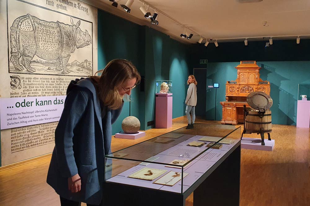 Blick in die Studioausstellung "... oder kann das weg?" (7.10.2020-28.02.2021) im Haus Böttchergässchen. Foto: SGM, Katja Etzold