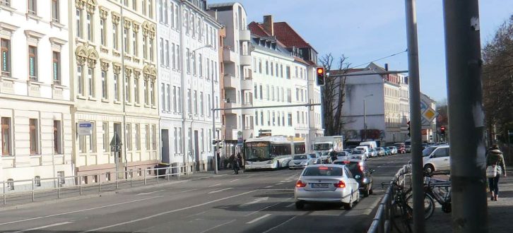 Blick auf die Rödelstraße.