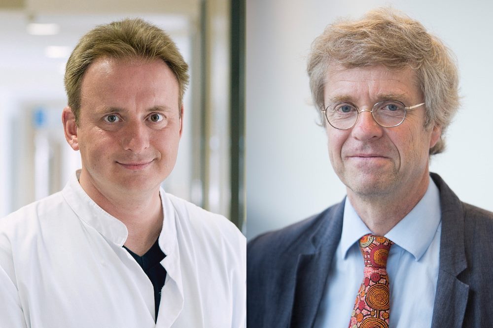 Diabetes-Patienten und ihre Erkrankungen dürfen trotz Corona nicht vernachlässigt werden, fordern Prof. Matthias Blüher (li.) und Prof. Wieland Kiess (re.) als UKL-Experten für Stoffwechselerkrankungen bei Erwachsenen und Kindern anlässlich des Welt-Diabetes-Tages am 14. November. Foto: Stefan Straube / UKL