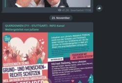 Soweit dann wohl erstmals klargestellt? Der 19.12.2020 in Leipzig muss also ohne "Querdenken" auskommen? Screen Telegram-Kanal "Querdenken 711"