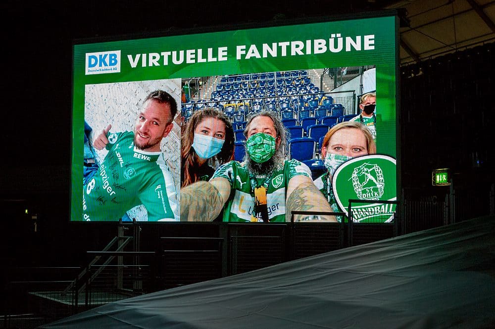 Virtuelle DKB Fantribüne. Foto: Karsten Mann