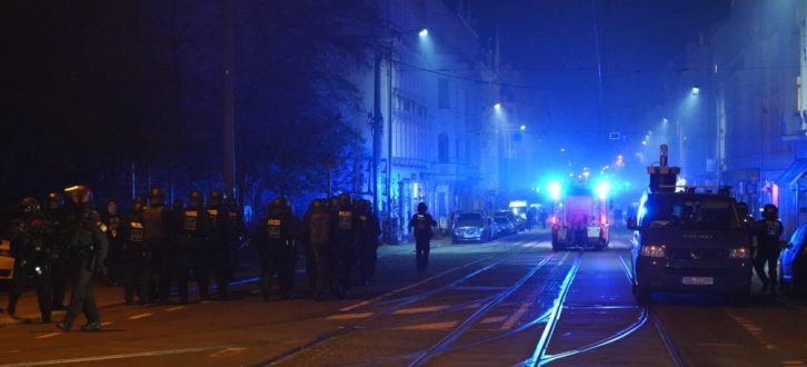 In Connewitz gegen 21:15 Uhr. Foto: L-IZ.de