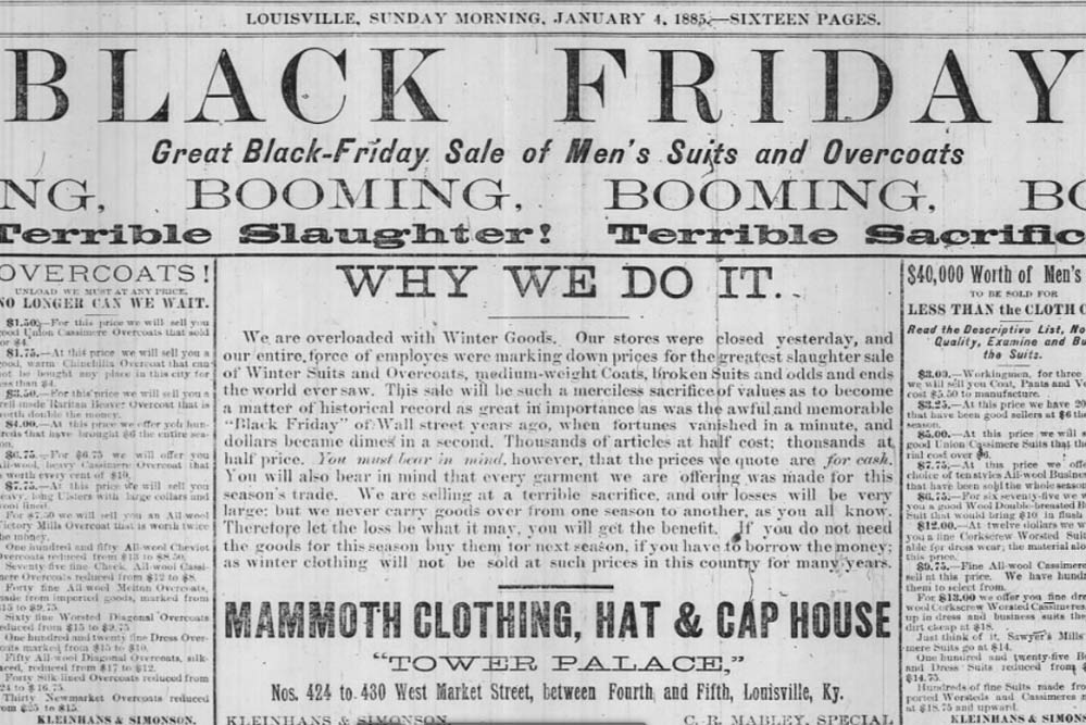 The Courier-Journal, Louisville, Kentucky, Seite 9 vom 4. Januar 1885. Quelle: newspapers.com