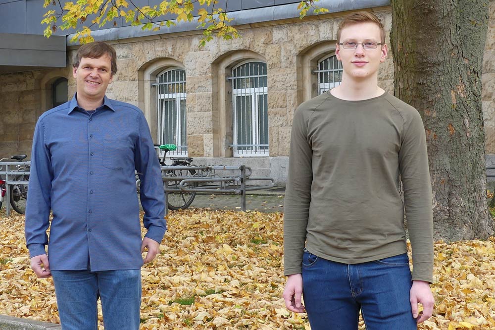 Prof. Jochen Merker (links) und Benjamin Kunsch. Foto: MNZ/HTWK Leipzig