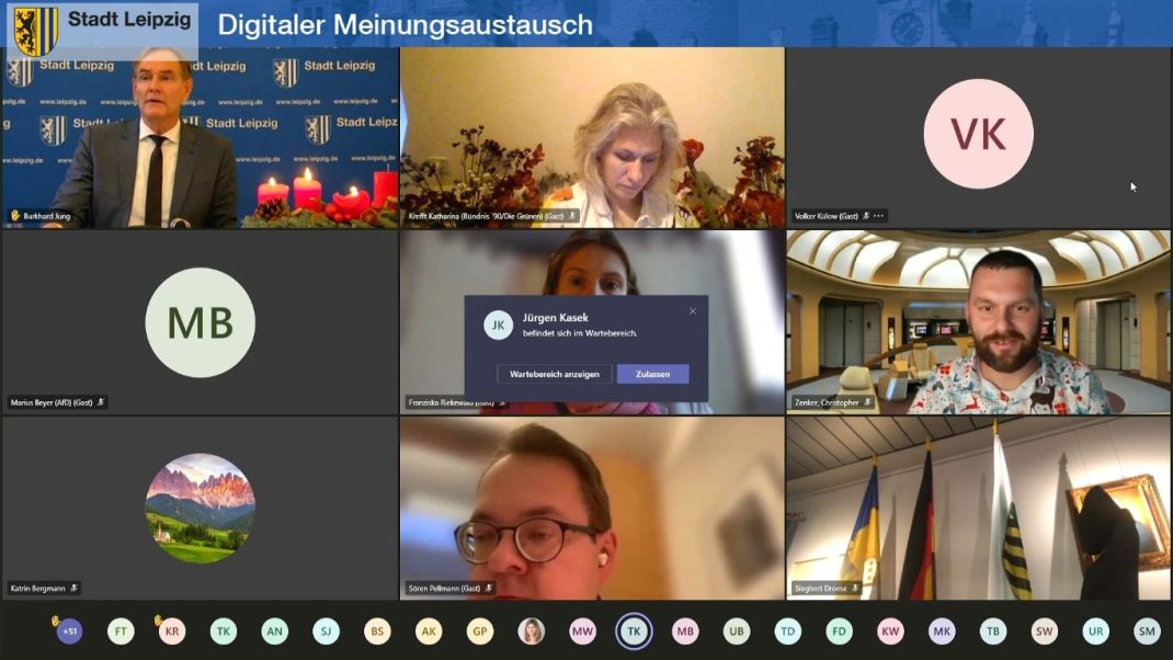 Die Sitzung vom 16.12.2020 in Aktion. Foto: Screen Livestream