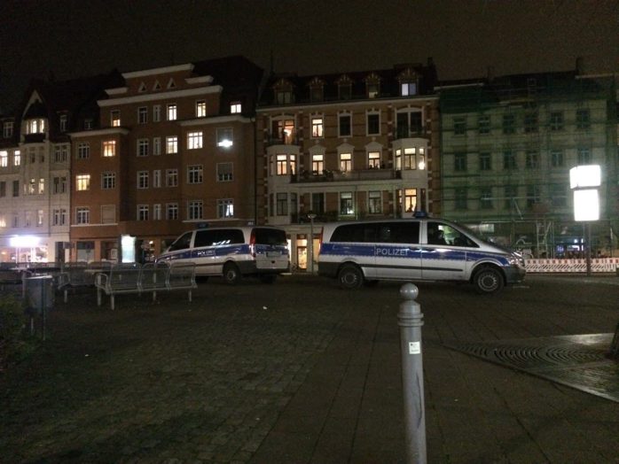 Lindenauer Markt kurz vor 22 Uhr - gähnende Leere. Foto: L-IZ.de