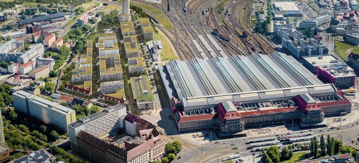 Das geplante Löwitz-Quartier am Hauptbahnhof. Visualisierung: bloomimages/freiland, Hamburg
