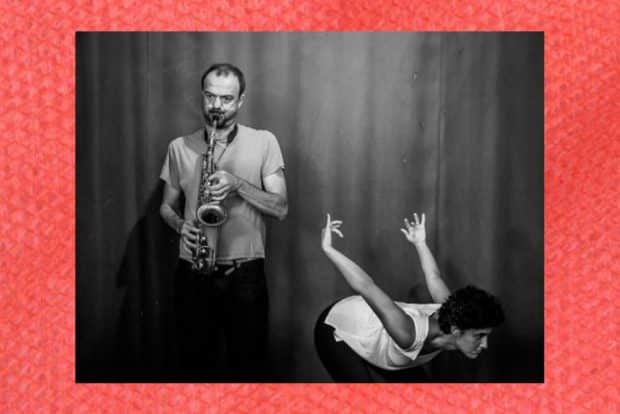 Musik & Tanz mit Lotus Edde-Khouri & Jean-Luc Guionnet (Paris). Foto: LeipziXP