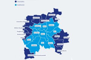 Die Leipziger Ortschaften und die zehn Leipziger Stadtbezirke. Grafik: Stadt Leipzig