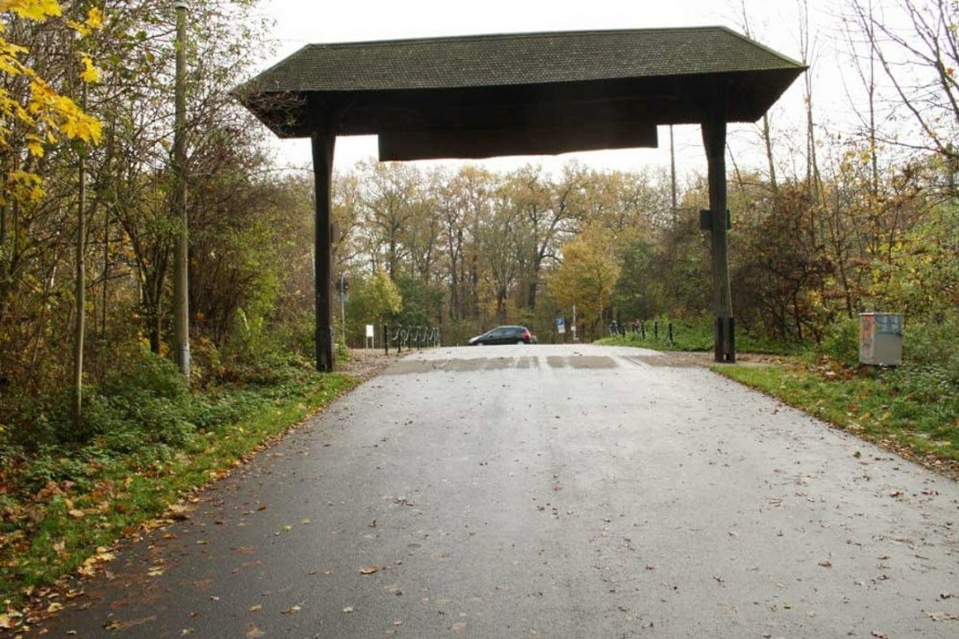 Eingang des Wildparks an der Koburger Straße. Foto: Ralf Julke