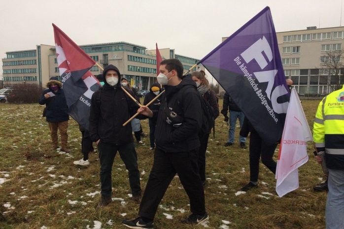 Demonstration Durstexpress 28. Januar 2021. Foto: Sabine Eicker