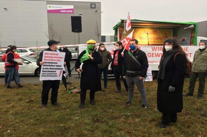 Demonstration Durstexpress 28. Januar 2021. Foto: Sabine Eicker