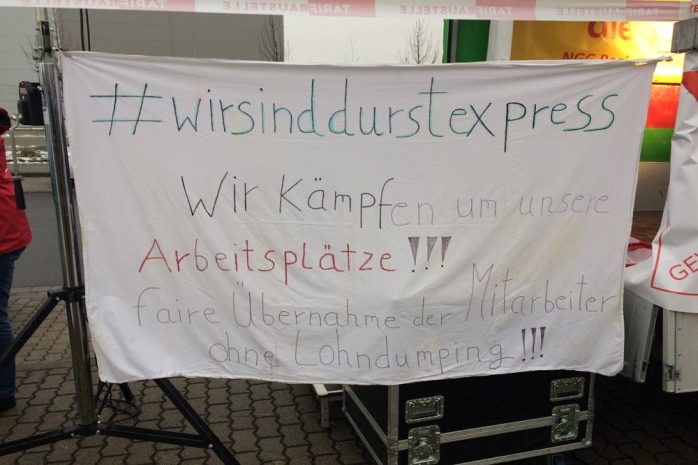 Demonstration Durstexpress 28. Januar 2021. Foto: Sabine Eicker