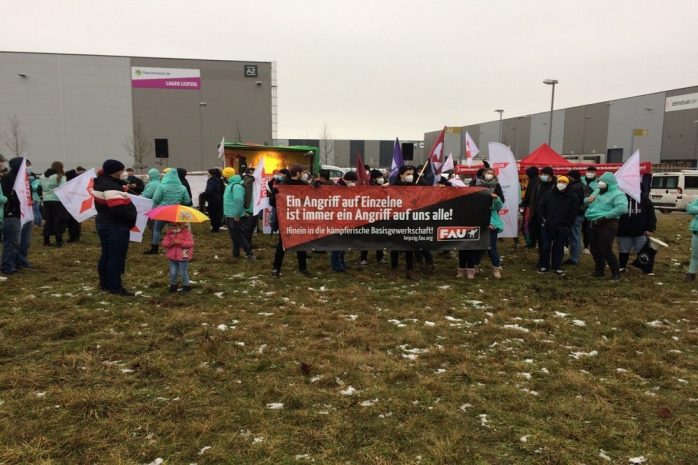 Demonstration Durstexpress 28. Januar 2021. Foto: Sabine Eicker