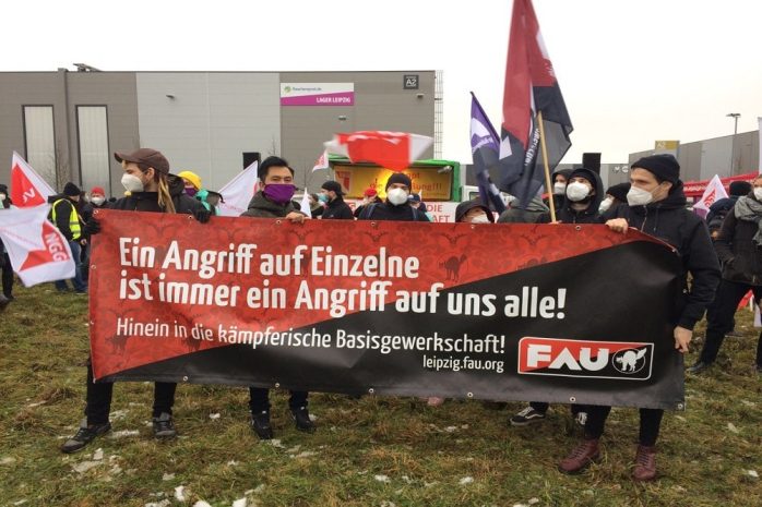 Demonstration Durstexpress 28. Januar 2021. Foto: Sabine Eicker