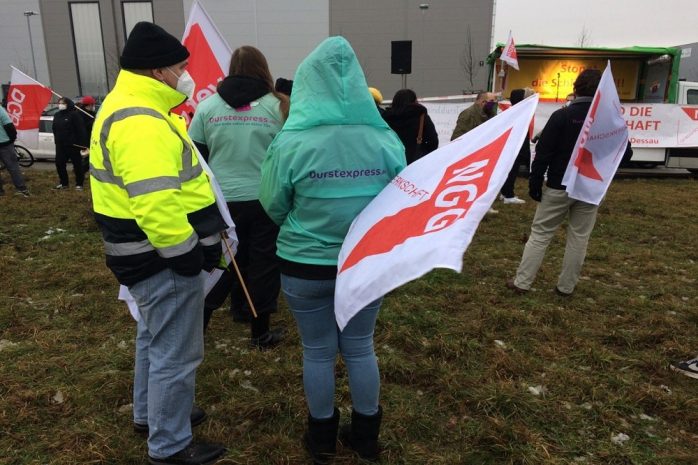 Demonstration Durstexpress 28. Januar 2021. Foto: Sabine Eicker