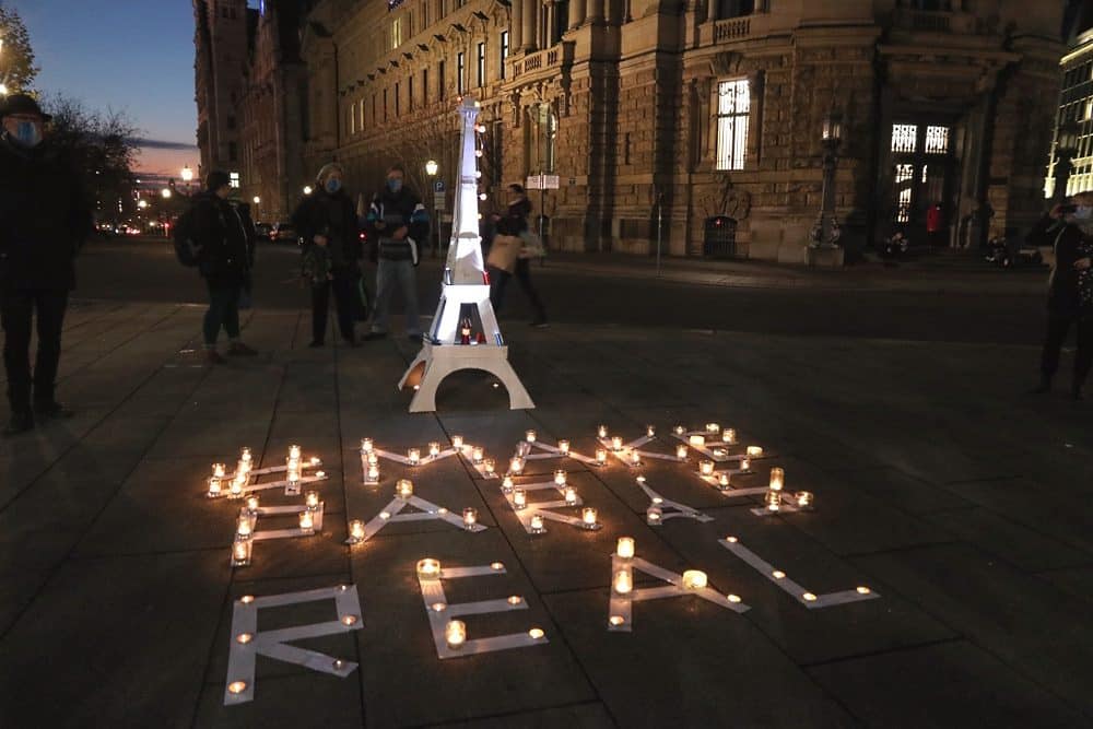 Eiffelturm-Aktion von Parents for Future Leipzig. Foto: LZ