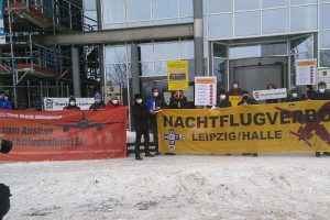 Protest gegen den Flughafenausbau. Quelle: Aktionsbündnis für Klima- und Lärmschutz und sofortigen Ausbaustopp am Flughafen Leipzig/Halle