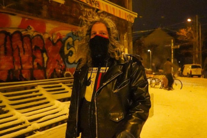 Schneeballschlacht am Connewitzer Kreuz am 7. Februar 2021. Foto