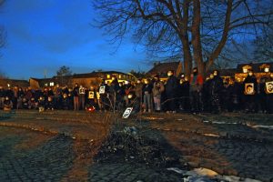 Gedenkveranstaltung für den rassistischen Anschlag in Hanau. Foto; LZ