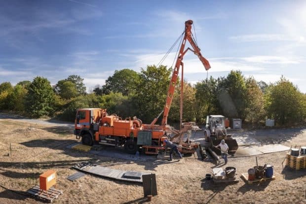 Brunnenbau im Wasserwerk Naunhof. Foto: Leipziger Gruppe