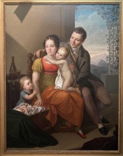 Gemälde, Maximilian Speck von Sternburg mit seiner Familie, gemalt 1816 von Friedrich Matthäi. Foto: Stadtgeschichtliches Museum Leipzig