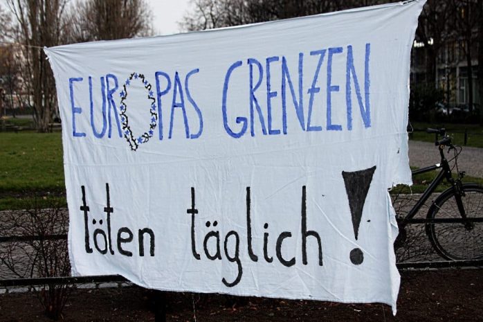 Demo Asyl- und Grenzpolitik, Abschiebungen, 03.03.2021. Foto: LZ