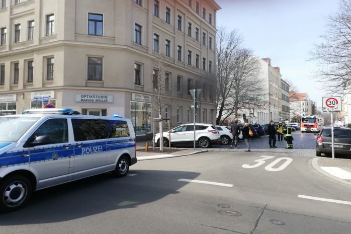 Brand auf der Karl-Liebknecht-Straße. Foto: LZ