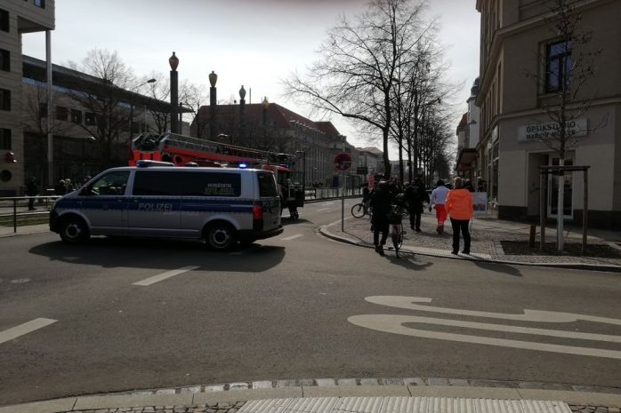 Brand auf der Karl-Liebknecht-Straße. Foto: LZ