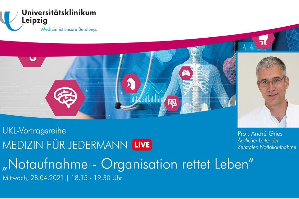 Spannende Einblicke, wie eine große Notaufnahme funktioniert, gibt Prof. Gries in der nächsten Ausgabe von „Medizin für Jedermann“. Foto: Hagen Deichsel / UKL