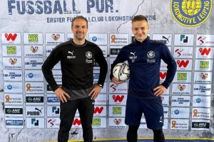 Sportdirektor und Cheftrainer Almedin Civa und Edvardas Lucenka. Quelle: 1. FC Lokomotive Leipzig