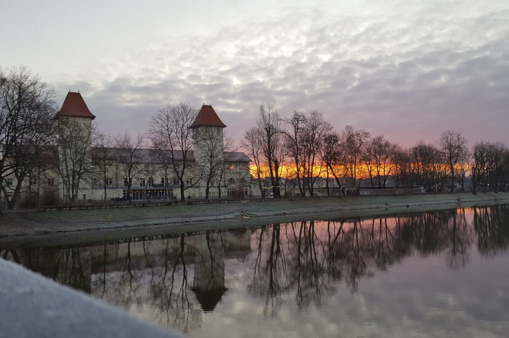 Blick übers Elsterflutbett zum Radweg an der Rennbahn Scheibenholz. Foto: Marko Hofmann