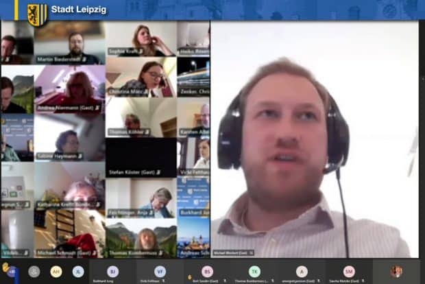 Michael Weickert im der Debatte zum UNESCO Weltkulturerbe. Foto: Screen Livestream