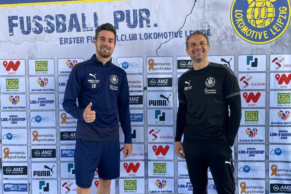 Leon Heynke und Almedin Civa. Quelle: 1. FC Lokomotive Leipzig