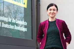 Paula Piechotta: Direktkandidatin der B90/Grünen im Leipziger Süden für die Bundestagswahl 2021. Foto: Michael Freitag / LZ