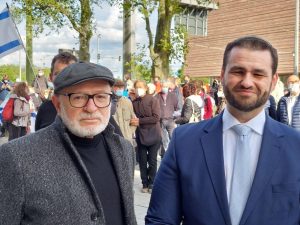 Küf Kaufmann (Vorstand der Jüdischen Gemeinde Leipzig) und Rabbiner Zsolt Balla. Foto: LZ