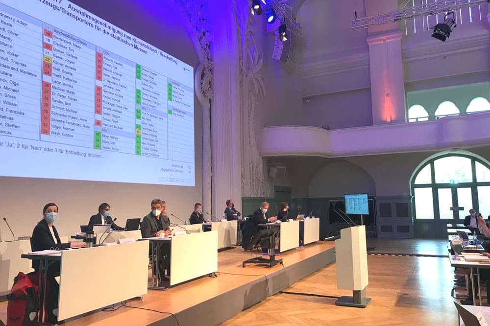 Ratsversammlung am 19.05.2021 in der Kongresshalle, Foto: LZ