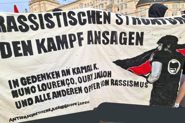 Protest gegen Rassismus. Foto: Leon Eisfelder-Mylius/LZ