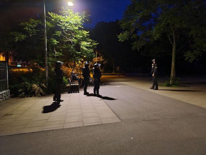 Räumung im Park. Foto: LZ
