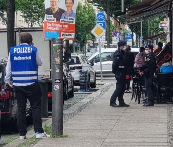 Razzia am Dienstag auf der Eisenbahnstraße. Foto: privat