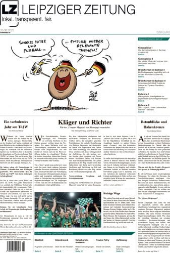 Die Leipziger Zeitung, Ausgabe 92. Seit 25. Juni 2021 im Handel. Foto: LZ