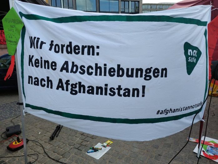 Protest gegen Abschiebungen nach Afghanistan am 6. Juni in Leipzig. Foto: LZ
