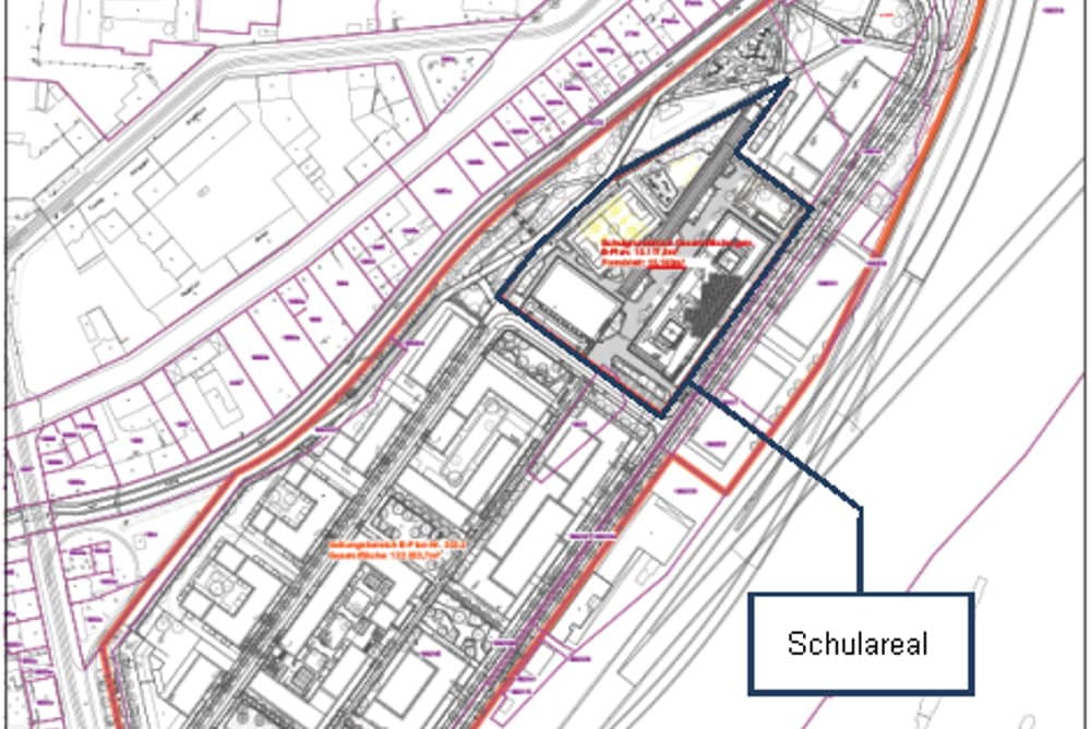Der geplante Schulstandort direkt an der Parthe. Karte: Stadt Leipzig