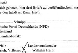 "Heil Euch" im Jahr 1996. Quelle: Vereinigung der Verfolgten des Naziregimes - Bund der Antifaschistinnen und Antifaschisten (VVN-BdA)