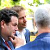 Bundesarbeitsminister Hubertus Heil (SPD) und Holger Mann (SPD, MdL) im Gespräch mit Gewerkschafterinnen am 7. August 2021 am Leipziger Volkshaus. Foto: LZ